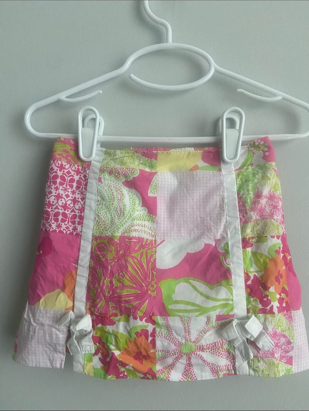 Vintage Lilly Pulitzer Floral Mini Skort with White Trim little girl size 4